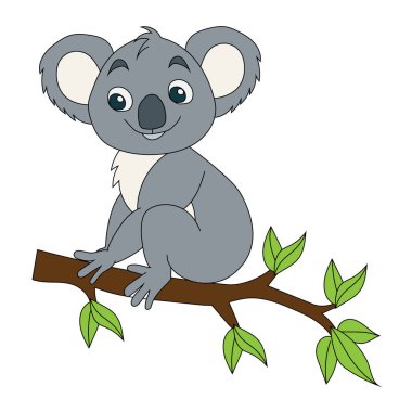 Koala Clipart. Doodle Hayvanlar Tırmanışı. Vahşi Hayvanlar Çizgi Filmi Vahşi Yaşam Aşıkları İçin Tırmanma
