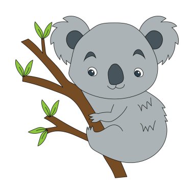 Koala Clipart. Doodle Hayvanlar Tırmanışı. Vahşi Hayvanlar Çizgi Filmi Vahşi Yaşam Aşıkları İçin Tırmanma