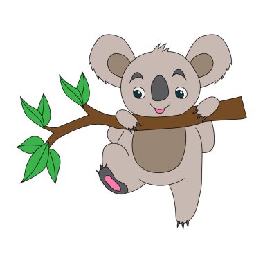 Koala Clipart. Doodle Hayvanlar Tırmanışı. Vahşi Hayvanlar Çizgi Filmi Vahşi Yaşam Aşıkları İçin Tırmanma