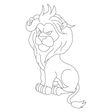 Lion Clipart. Doodle Hayvanlar Tırmanışı. Vahşi Hayvanlar Çizgi Filmi Vahşi Yaşam Aşıkları İçin Tırmanma