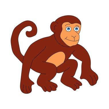 Maymun Clipart. Doodle Hayvanlar Tırmanışı. Vahşi Hayvanlar Çizgi Filmi Vahşi Yaşam Aşıkları İçin Tırmanma