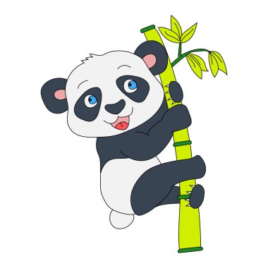 Panda Clipart. Doodle Hayvanlar Tırmanışı. Vahşi Hayvanlar Çizgi Filmi Vahşi Yaşam Aşıkları İçin Tırmanma