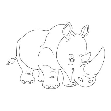 Gergedan Clipart. Doodle Hayvanlar Tırmanışı. Vahşi Hayvanlar Çizgi Filmi Vahşi Yaşam Aşıkları İçin Tırmanma