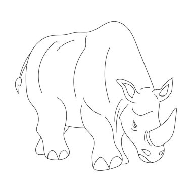 Gergedan Clipart. Doodle Hayvanlar Tırmanışı. Vahşi Hayvanlar Çizgi Filmi Vahşi Yaşam Aşıkları İçin Tırmanma