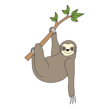 Tembel Clipart. Doodle Hayvanlar Tırmanışı. Vahşi Hayvanlar Çizgi Filmi Vahşi Yaşam Aşıkları İçin Tırmanma