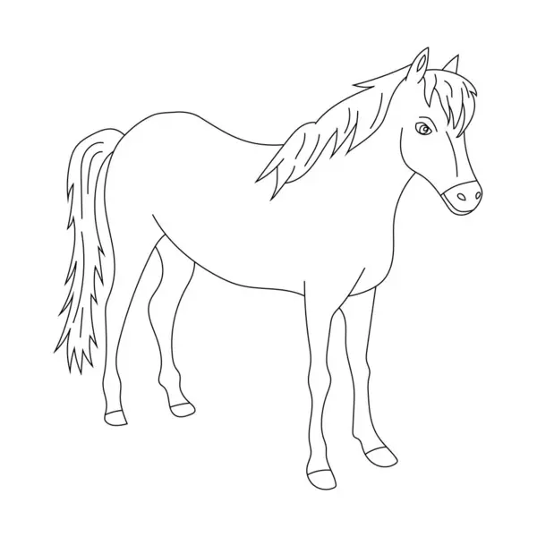 Horse Clipart Doodle Animals Clipart Cartoon Wild Animals Clipart Lovers — Stock Vector