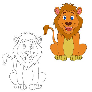 Lion Clipart. Doodle Hayvanlar Tırmanışı. Vahşi Hayvanlar Çizgi Filmi Vahşi Yaşam Aşıkları İçin Tırmanma