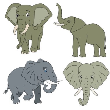 Fil Clipart. Doodle Hayvanlar Tırmanışı. Vahşi Hayvanlar Çizgi Filmi Vahşi Yaşam Aşıkları İçin Tırmanma