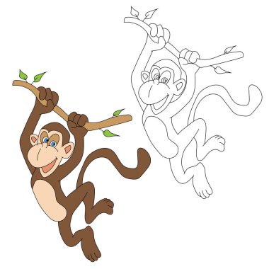 Maymun Clipart. Doodle Hayvanlar Tırmanışı. Vahşi Hayvanlar Çizgi Filmi Vahşi Yaşam Aşıkları İçin Tırmanma