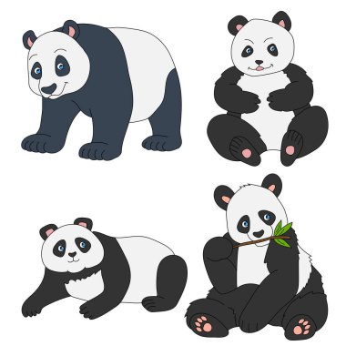 Panda Clipart. Doodle Hayvanlar Tırmanışı. Vahşi Hayvanlar Çizgi Filmi Vahşi Yaşam Aşıkları İçin Tırmanma