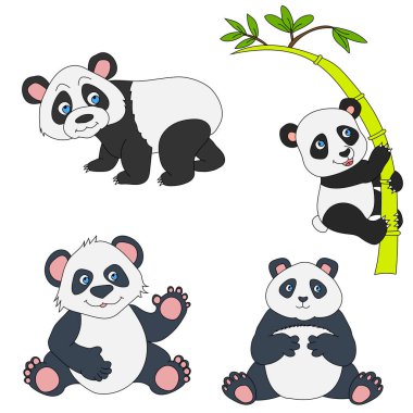 Panda Clipart. Doodle Hayvanlar Tırmanışı. Vahşi Hayvanlar Çizgi Filmi Vahşi Yaşam Aşıkları İçin Tırmanma