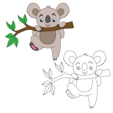 Koala Clipart. Doodle Hayvanlar Tırmanışı. Vahşi Hayvanlar Çizgi Filmi Vahşi Yaşam Aşıkları İçin Tırmanma