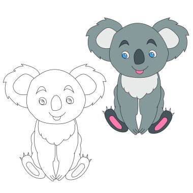 Koala Clipart. Doodle Hayvanlar Tırmanışı. Vahşi Hayvanlar Çizgi Filmi Vahşi Yaşam Aşıkları İçin Tırmanma