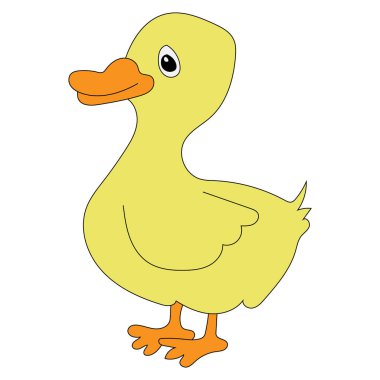 Şirin Minik Kuş Clipart Düz Tasarımı. Kuş Vektörü Düz Çizimi