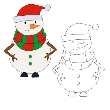 Kış Aşıkları için Kardan Adam Clipart. Bu Kış Temalı Kardan Adam Vektör Takım Elbisesi Noel Kutlaması