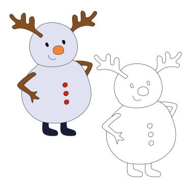 Kış Aşıkları için Kardan Adam Clipart. Bu Kış Temalı Kardan Adam Vektör Takım Elbisesi Noel Kutlaması