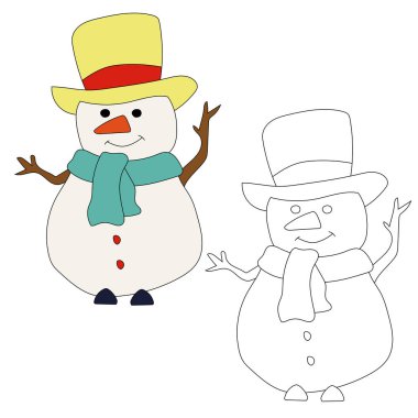 Kış Aşıkları için Kardan Adam Clipart. Bu Kış Temalı Kardan Adam Vektör Takım Elbisesi Noel Kutlaması