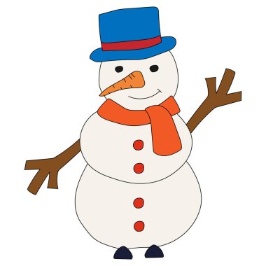 Kış Aşıkları için Renkli Kardan Adam Clipart. Bu Kış Temalı Kardan Adam Vektör Takım Elbisesi Noel Kutlaması
