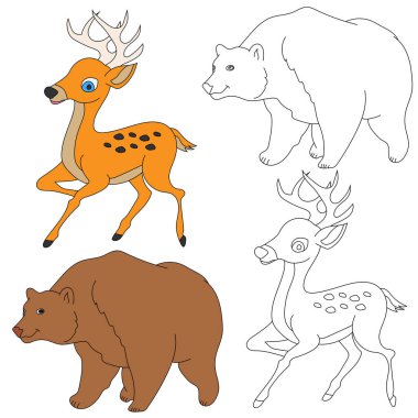 Vahşi Hayvanlar orman ve vahşi yaşam aşıkları için koleksiyon topluyor. Bu set safari ve hayvanat bahçesi temalı projelerinize mükemmel bir katkı olacak. Her biri için iki tasarımı olan iki hayvan içeriyor. renkli / siyah & beyaz.