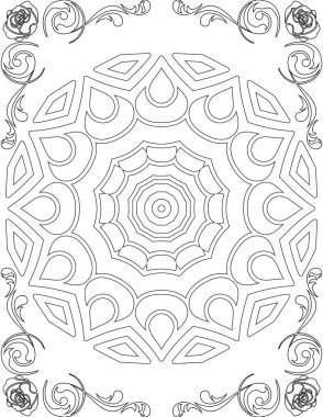 Yetişkinler için Yazdırılabilir Mandala Renk Sayfası. Çocuklar için Eğitim Kaynakları 'ndan. Yetişkinlerin Boyama Kitabı.