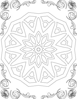 Yetişkinler için Yazdırılabilir Mandala Renk Sayfası. Çocuklar için Eğitim Kaynakları 'ndan. Yetişkinlerin Boyama Kitabı.