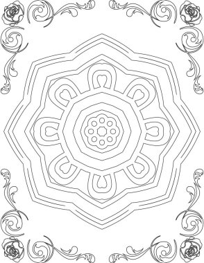 Yetişkinler için Yazdırılabilir Mandala Renk Sayfası. Çocuklar için Eğitim Kaynakları 'ndan. Yetişkinlerin Boyama Kitabı.