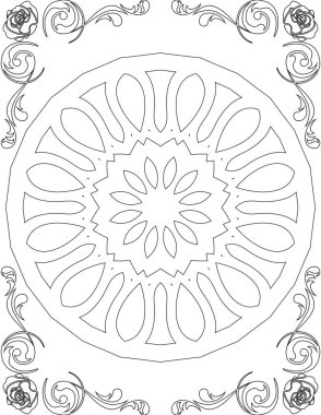 Yetişkinler için Yazdırılabilir Mandala Renk Sayfası. Çocuklar için Eğitim Kaynakları 'ndan. Yetişkinlerin Boyama Kitabı.