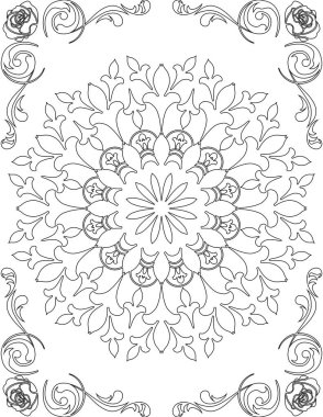 Yetişkinler için Yazdırılabilir Mandala Renk Sayfası. Çocuklar için Eğitim Kaynakları 'ndan. Yetişkinlerin Boyama Kitabı.
