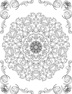 Yetişkinler için Yazdırılabilir Mandala Renk Sayfası. Çocuklar için Eğitim Kaynakları.