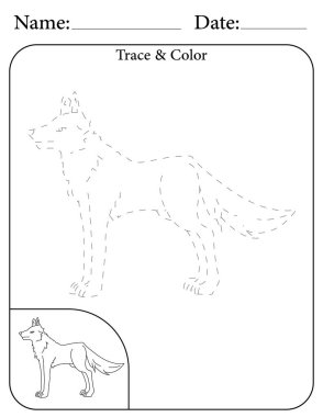 Kurt Bulmacası. Çocuklar için Yazdırılabilir Faaliyet Çalışma Tablosu. Okul için Eğitim Kaynakları. Nesneyi İzle ve Renklendir