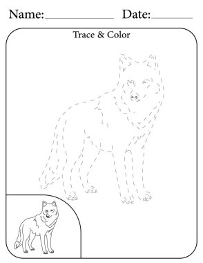 Kurt Bulmacası. Çocuklar için Yazdırılabilir Faaliyet Çalışma Tablosu. Okul için Eğitim Kaynakları. Nesneyi İzle ve Renklendir