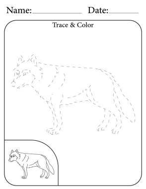 Kurt Bulmacası. Çocuklar için Yazdırılabilir Faaliyet Çalışma Tablosu. Okul için Eğitim Kaynakları. Nesneyi İzle ve Renklendir