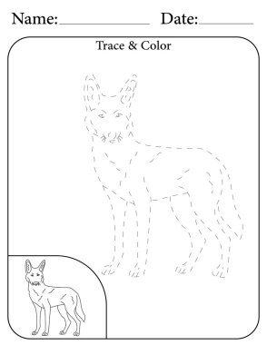 Kurt Bulmacası. Çocuklar için Yazdırılabilir Faaliyet Çalışma Tablosu. Okul için Eğitim Kaynakları. Nesneyi İzle ve Renklendir