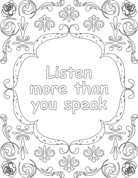 Printable floral coloring page for kids and adults with affirmation words for self talk and self care. it helps to succeed and struggle against life to enjoy the tough journey