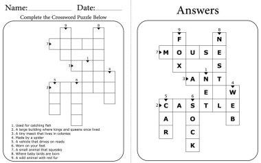 Yazdırılabilir Çapraz Bulmaca: Eğitici Kelime Oyunu