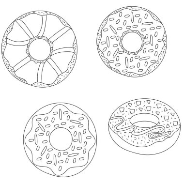 Bisküvi ve çikolata ikonunun vektör tasarımı. Ağ için bisküvi ve çikolata sembolü seti.