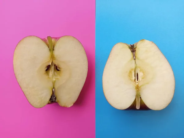 Jabłka Kolorowym Tle — Zdjęcie stockowe