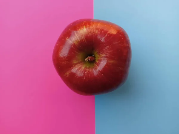 Zdrowe Świeże Jabłko Kolorowym Tle — Zdjęcie stockowe