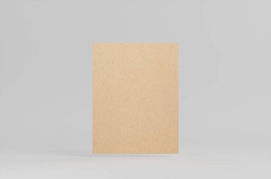 Corrugated Cardboard Sheets Düz Mockup 3B illüstrasyon