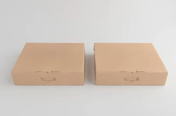 Caja Cartón Corrugado Ilustración Burla —  Fotos de Stock