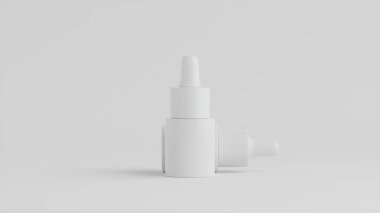 Beyaz Kozmetik Şişe Model 3B Görüntü