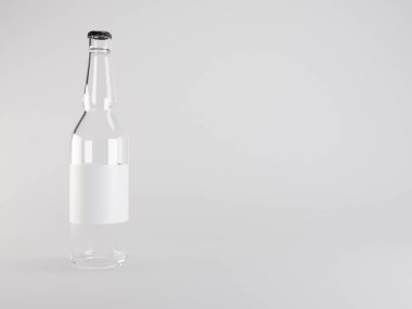 Boş Şişe Model 3D Görüntü