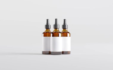 Amber Damlası Şişe Model 3D Görüntü