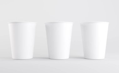 Beyaz Kahve Kupası Model 3D Görüntü