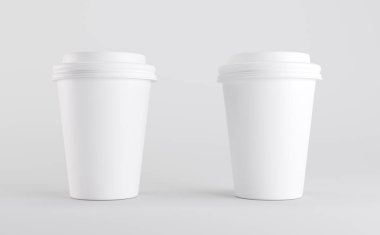 Beyaz Kahve Kupası Model 3D Görüntü