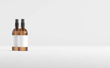 Düşüren Şişe Model 3D Görüntü - İki Şişe