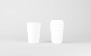 Beyaz Kahve Kupası Model 3D Görüntü