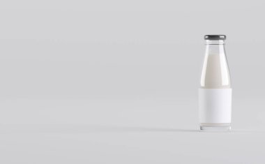 Süt Şişeleri Model 3D Görüntü