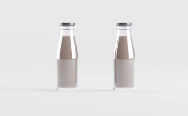 Süt Şişeleri Model 3D Görüntü