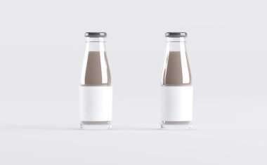 Süt Şişeleri Model 3D Görüntü